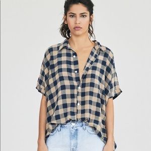 Acacia Mombasa Blue Check. Size P. EUC.